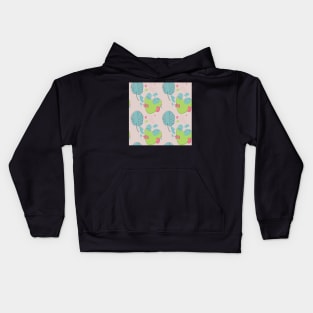 Tropical Leaf Pattern Design Kids Hoodie